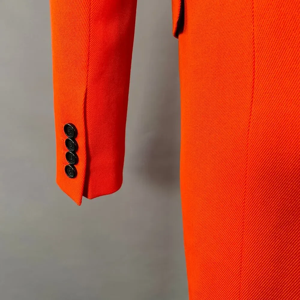 AMI by ALEXANDRE MATTIUSSI Size 38 Orange Textured Twill Coat